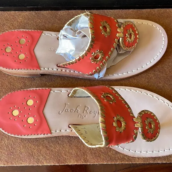 “JACK ROGERS 1960”“NAVAJO” LEATHER SANDALS SIZE 7M EUC 🗣️Marked Down