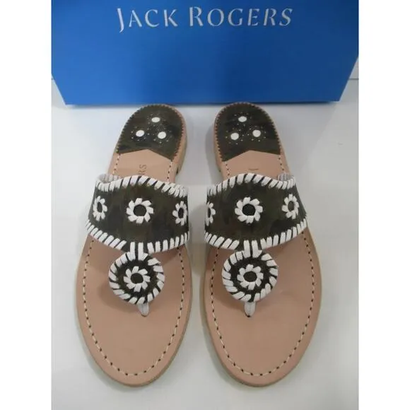 Jack Rogers Jacks Camo Flat Thong Sandals Jack Signature Camo / white Size 7