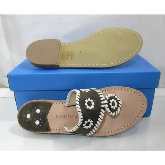 Jack Rogers Jacks Camo Flat Thong Sandals Jack Signature Camo / white Size 7