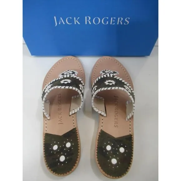 Jack Rogers Jacks Camo Flat Thong Sandals Jack Signature Camo / white Size 7