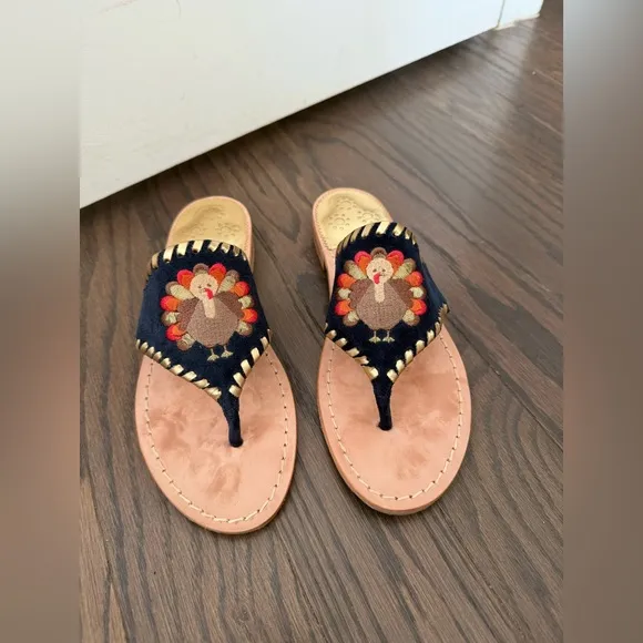 JACK ROGERS LIMITED EDITION THANKSGIVING JACKS THONG SANDALS