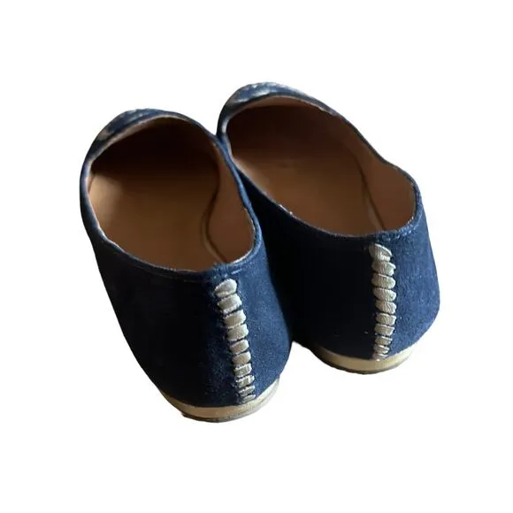 Jack Rogers Navy Blue Rebecca Suede Flats Size 8.5