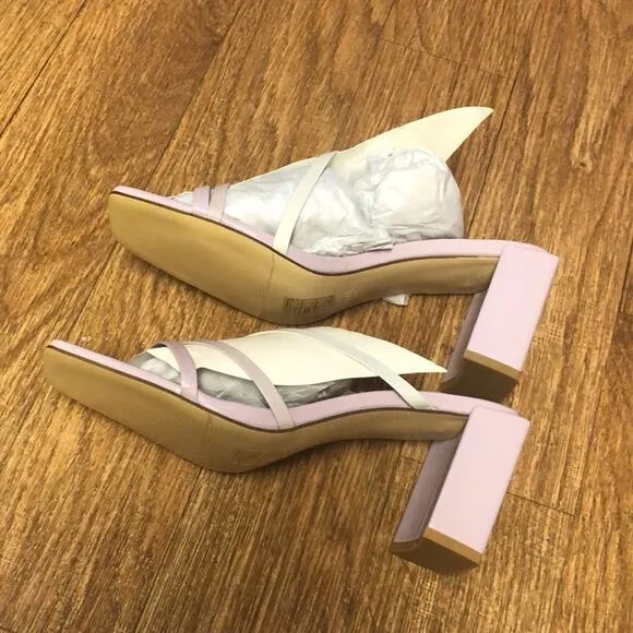 Jaggar the Label Leather Resort Heel in Purple Lilac Ombré Size 9 (40)