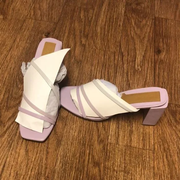 Jaggar the Label Leather Resort Heel in Purple Lilac Ombré Size 9 (40)