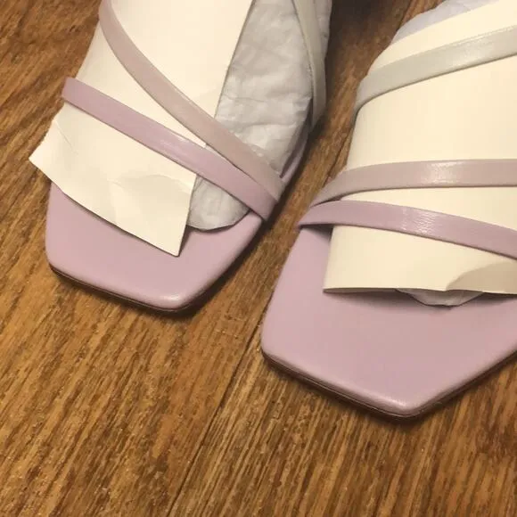 Jaggar the Label Leather Resort Heel in Purple Lilac Ombré Size 9 (40)