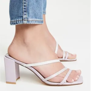 Jaggar the Label Leather Resort Heel in Purple Lilac Ombré Size 9 (40)