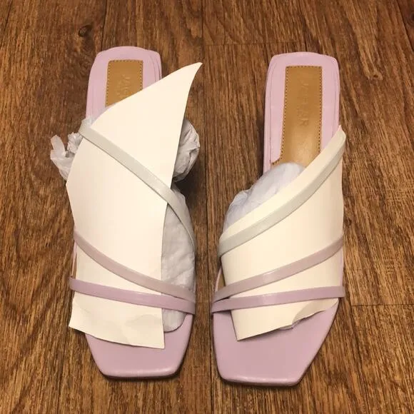 Jaggar the Label Leather Resort Heel in Purple Lilac Ombré Size 9 (40)
