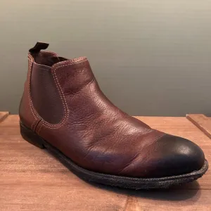 J&amp;M Mens Brown Weston Chelsea Leather Boots Size 11.5