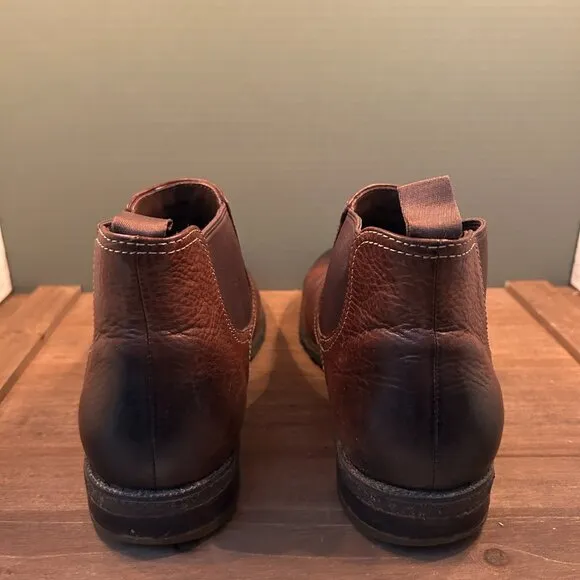 J&amp;M Mens Brown Weston Chelsea Leather Boots Size 11.5