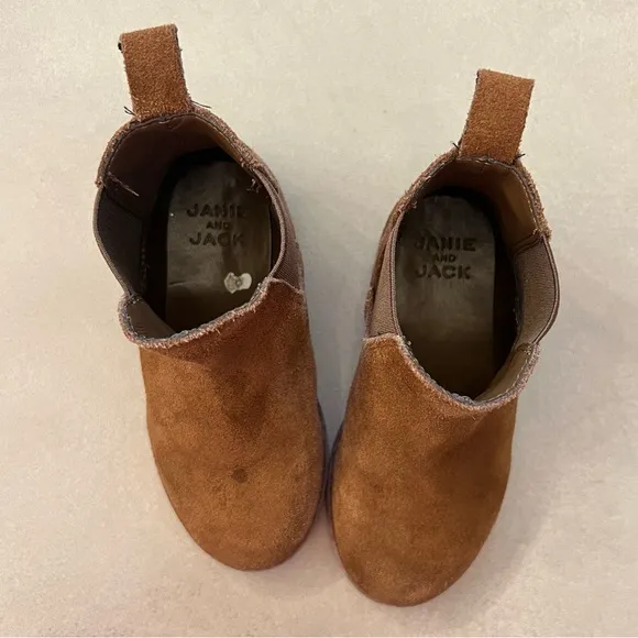 JANIE AND JACK Toddler Chelsea Boots, Brown, 8