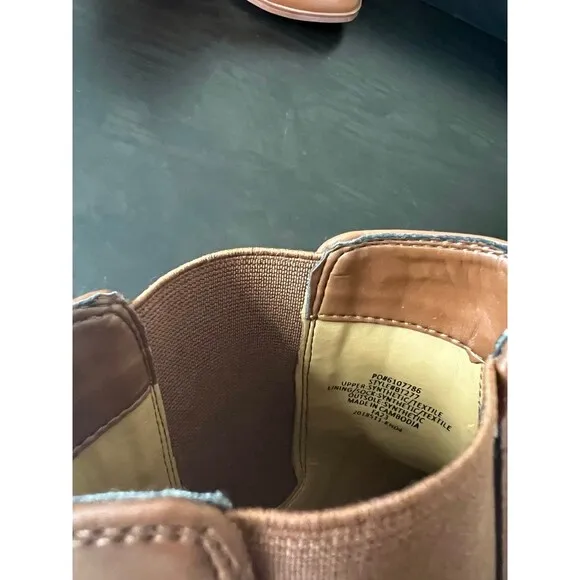 J.Crew Ankle Square Toe Chelsea Boots In Glazed Pecan Size 7