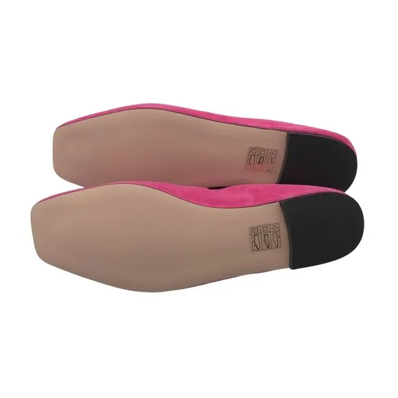 J.Crew Womens Anya Scrunchie Ballet Flats In SuedePink Suede Ballet Flats Size 7