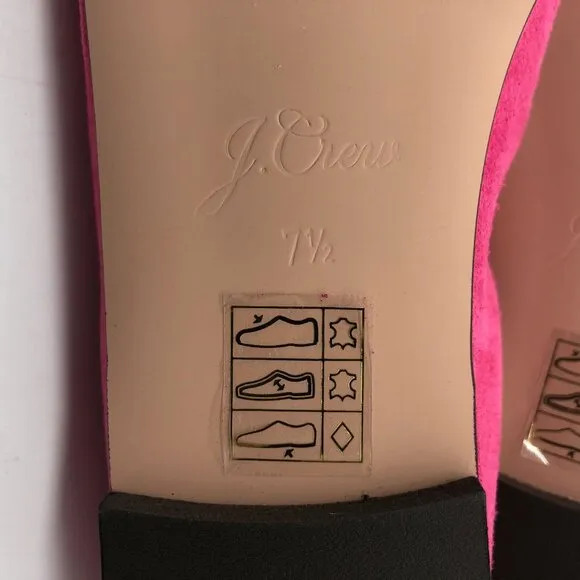 J.Crew Womens Anya Scrunchie Ballet Flats In SuedePink Suede Ballet Flats Size 7