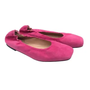 J.Crew Womens Anya Scrunchie Ballet Flats In SuedePink Suede Ballet Flats Size 7