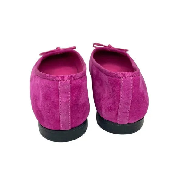 Jeffrey Campbell Arabesque Pink Suede Ballet Flats Cap Toe SZ 8 NEW