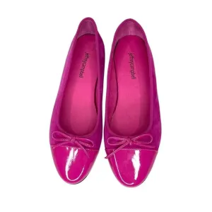 Jeffrey Campbell Arabesque Pink Suede Ballet Flats Cap Toe SZ 8 NEW