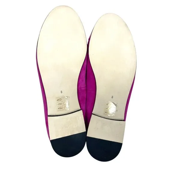 Jeffrey Campbell Arabesque Pink Suede Ballet Flats Cap Toe SZ 8 NEW