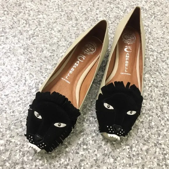 Jeffrey Campbell Leon Leather Lion Flats