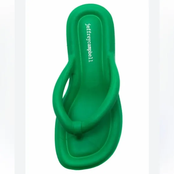 Jeffrey Campbell Sun_Gaze Green Platform Thong chunky Sandals Size 8