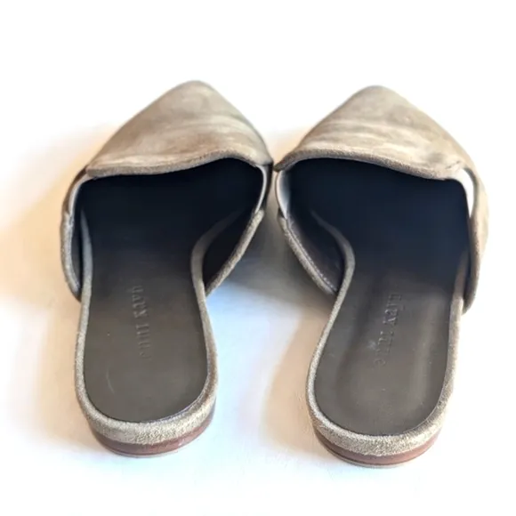Jenni Kayne Suede Leather Mules Slip On Flats Women's Size 37