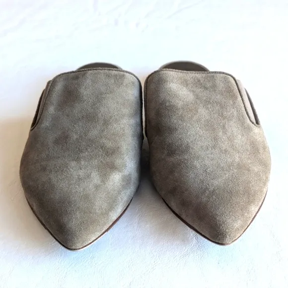 Jenni Kayne Suede Leather Mules Slip On Flats Women's Size 37