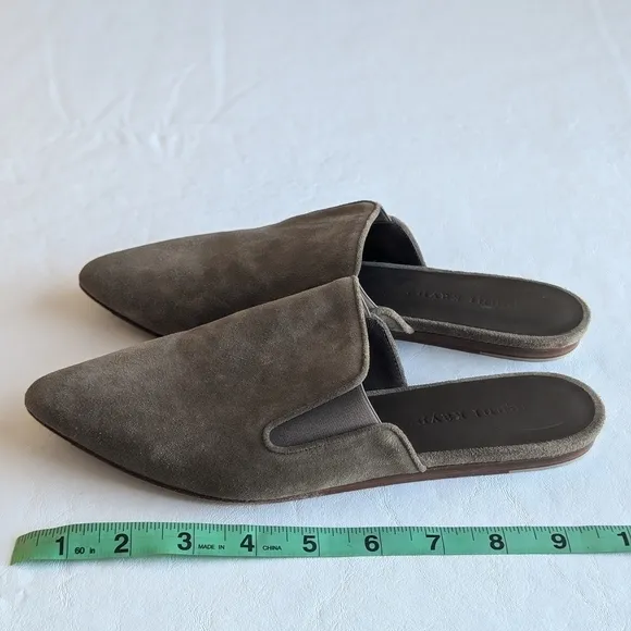 Jenni Kayne Suede Leather Mules Slip On Flats Women's Size 37