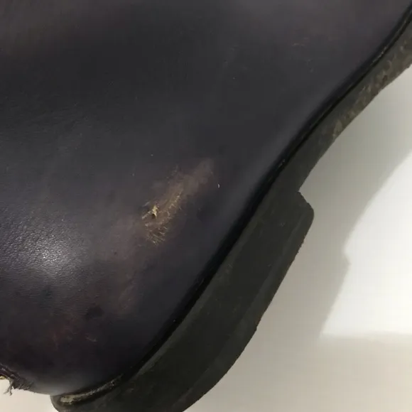 Jil Sander Purple Leather Chelsea Boots Style Women's Size 40.5