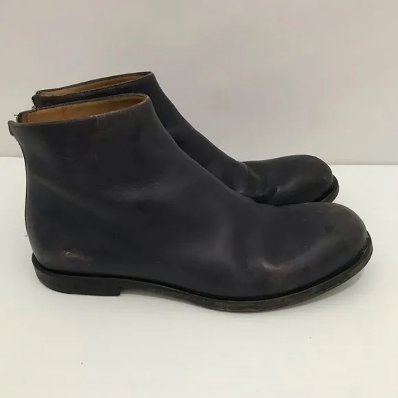 Jil Sander Purple Leather Chelsea Boots Style Women's Size 40.5