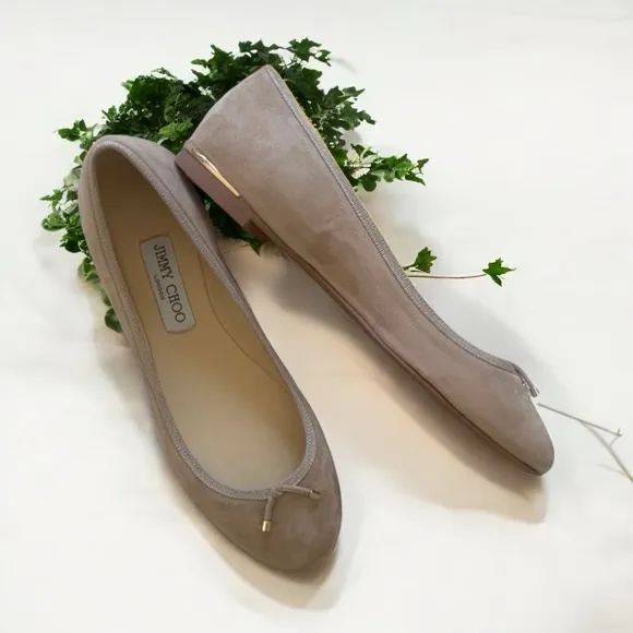 Jimmy Choo Jennie Suede Ballet Flats Size 38.5 $525