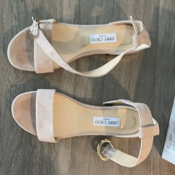 Jimmy Choo suede flats with box and dust bag