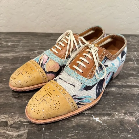 John Fluevog Brandenburg Light Cap Toe Brogue Loafers