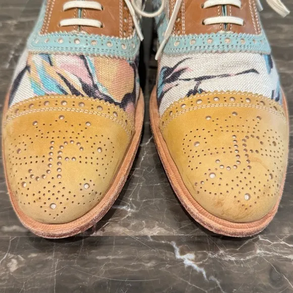 John Fluevog Brandenburg Light Cap Toe Brogue Loafers