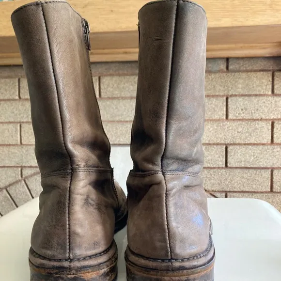 John Varvatos Ankle Side Zip Leather Boots Made in Italy Men’s Size 11