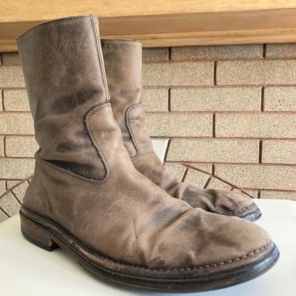 John Varvatos Ankle Side Zip Leather Boots Made in Italy Men’s Size 11