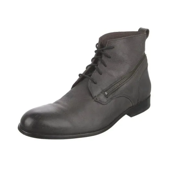 John Varvatos Leather Lace Up Boots Black Leather Mens Size US 9