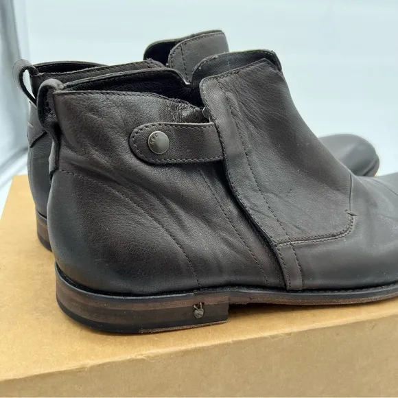 John Varvatos Side Zip Leather Boots