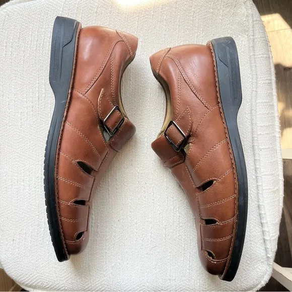 Johnston &amp; Murphy Golson Fisherman Tan Mens Sandals Size 10