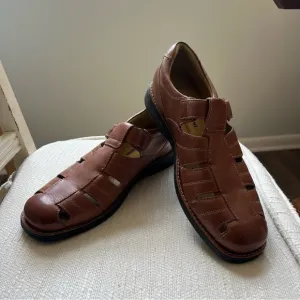 Johnston &amp; Murphy Golson Fisherman Tan Mens Sandals Size 10
