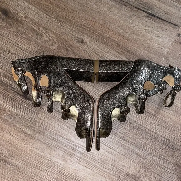 Joie Laina Metallic Leather Heeled Sandals size - 37