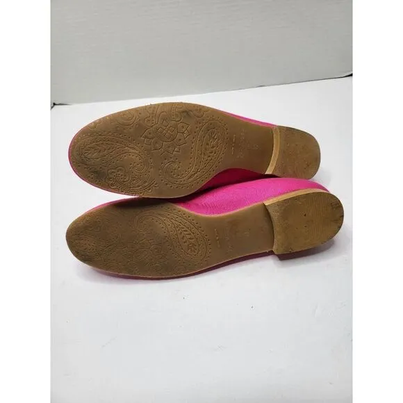 Jon Josef Women Skull Crossbones Pirate Loafers 9.5M Pink Orange Comfort Preepy