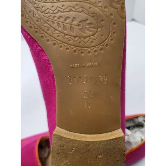 Jon Josef Women Skull Crossbones Pirate Loafers 9.5M Pink Orange Comfort Preepy