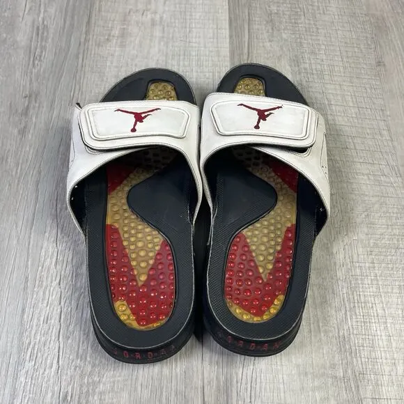 Jordan Hydro VI 6 Retro Men's Slides Size 9 Sandal RARE Black Comfy Cozy White F