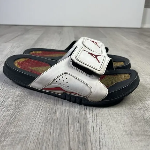 Jordan Hydro VI 6 Retro Men's Slides Size 9 Sandal RARE Black Comfy Cozy White F