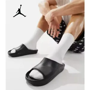 Jordan Post Mens Slide Sandals Game Sport Gym Slip On Triple Black 12