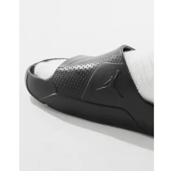 Jordan Post Mens Slide Sandals Game Sport Gym Slip On Triple Black 12