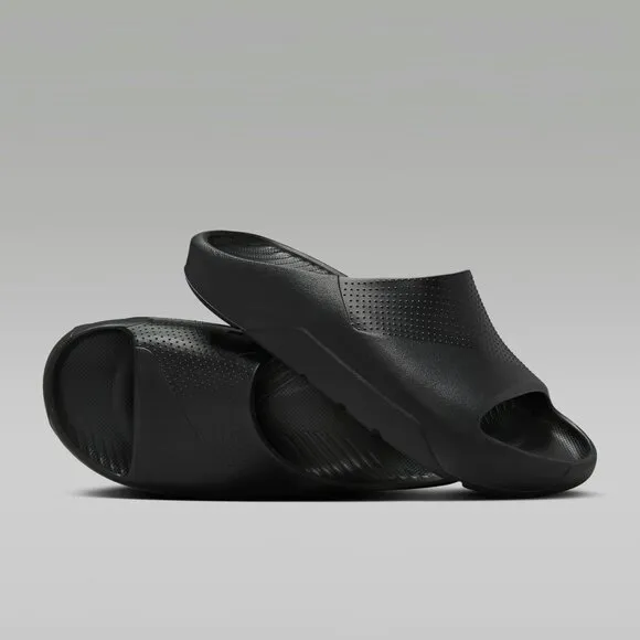 Jordan Post Mens Slide Sandals Game Sport Gym Slip On Triple Black 12