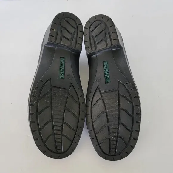 Josef Seibel Comfort Slide Leather Sandals Black Size 9 /  40