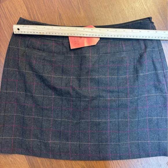 JOULES Tweed Grey NEW WITH TAG Wool Mini Skirt Academia School Girl 12‎ 90s Y2K