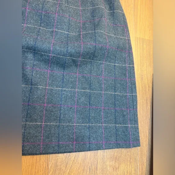 JOULES Tweed Grey NEW WITH TAG Wool Mini Skirt Academia School Girl 12‎ 90s Y2K