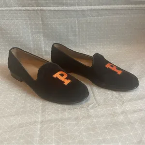 JP Crickets Princeton Suede Smoking Flats 8